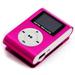 Aibecy Mini Portable MP3 Music Player Metal Clip-on MP3 Player with LCD Screen Support TF Card Wide Application Rose Red