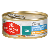 Chicken Soup for the Soul Ocean Fish Chicken & Turkey Flavor Pate Wet Cat Food 5.5 oz. Cans (24 Count)