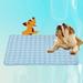 Summer Cooling Mat for Dogs Cats Self Dog Cooling Mat Breathable Pet Crate Pad Portable & Washable Pet Cooling Blanket for Pet Outdoor or Home Use Blue L