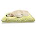 Abstract Pet Bed Vibrant Animal Skin Print Continuing Vertically Downwards Wildlife Theme Resistant Pad for Dogs and Cats Cushion with Removable Cover 24 x 39 Yellow and White by Ambesonne