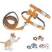 gotofar 2Pcs/Set Harness Leash Adjustable Escape Proof Fabric Breathable Cat Vest Leash Traction Rope for Pet