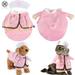 Luxtrada Pet Dog Cat Nurse Costume Dog Costume Dog Clothes Halloween Costumes Christmas Cosplay for Cat and Small Dog