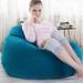 3 Sizes Large Bean Bag Sofa Cover with Pockets Lounger Chair Sofa Living Room Furniture Beanbag Bed for Adults Kids Just Cover No Filling