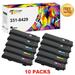 Toner Bank 10-Pack Compatible Toner Replacement for Dell 331-8429 Color Laser C3760dn C3760n C3760dnf C3765dnf MFP Home Office Supplies 4BK+ 2C+ 2M+ 2Y