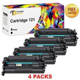 Toner Bank Compatible for Canon 121 High Yield Toner Cartridge Black 4-PACK for Canon CRG-121 Cartridge 121 Black Toner Cartridge for Canon Image Class D1650 Toner Image Class D1620 Printer Ink