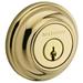 Baldwin Reserve SCTRD003S Single Cylinder Traditional Round Deadbolt with 6AL Latch; Dual Strike; and SmartKey Lifetime Brass Finish