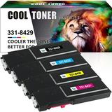 Cool Toner Compatible Toner for Dell 331-8429 331-8430 331-8431 331-8432 for Dell Color Laser C3760dn C3760n C3760dnf C3765dnf Replacement Laser Printers Toner Ink BK+C+M+Y 4-Pack