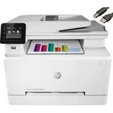 HP Color Laserjet Pro M283fdw Wireless All-in-One Laser Printer-Remote Mobile Print-Print Scan Copy Fax- Auto 2-Sided Printing 22 ppm 250-Sheet Compatible with Alexa (7KW75A) JAWFOAL Printer Cable