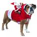 PRAETER Running Santa Christmas Pet Costumes Santa Dog Costume Dog Apparel Party Dressing up Clothing for Small Large Dogs Cats Clothes Pet Outfit