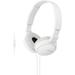 Sony ZX Series Wired On-Ear Headphones with Mic White MDR-ZX110AP