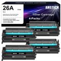 Amstech Compatible Toner for HP CF226A 26A Work for LaserJet Pro MFP M426dw M426fdw M426fdn LaserJet Pro M402dn M402n M402d M402dw Printer Ink(Black 4-Pack)