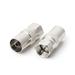 HGYCPP 2Pcs F Type Male Plug Connector Socket to RF Coax TV Aerial Female RF Adapters