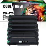 Cool Toner Compatible Drum Unit Replacement for Brother DR-420 for FAX-2840 MFC-7360N MFC-7240 FAX-2940 HL-2240D DCP-7055 Printer(Black 4-Pack)