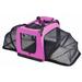 Hounda Accordion Metal Framed Soft-Folding Collapsible Dual-Sided Expandable Pet Dog Crate Pink - Large