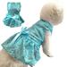 Cheers.US Dog Dress Flakes Surface Bright Gloss Dresses Soft Texture Breathable Pet Summer Dog Clothes for Small Dogs