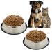 2-Pack Pet Feed Stainless Steel Pet Bowl For Dog Or Cat 18 cm Double Pet Feeding Bowl for Cats and Dogs