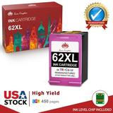 High Yield 62xl Ink Cartridge Replacement for HP 62 Color Ink Cartridge for HP Envy 5540 5660 7640 7645 Series HP OfficeJet 5740 5745 Series( 1-Pack)