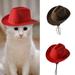 Cheers.US Pet Dog Cowboy Hat with Adjustable Rope Cosplay Cap Puppy Pet Dog Cat Holiday Costume Pet Party Decoration