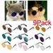 Classic Retro Round Metal Prince Princess Sunglasses Puppy Katie Photo Props Toys 9Pack Pet Dog Cat Sunglasses