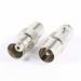 2 Pcs BNC Female Jack to RF CATV TV Male Plug RF Connector Coupler Adapter