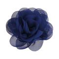 Thinsont Flowers Comfortable Wearing Pearl Chiffon Cat Bow Tie Elastic Band Pet Supplies Neck Decoration for Embellishments royal blue