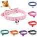 Cheers.US Adjustable Pet Dog Crystal Rhinestone Bell Collar Soft Faux Leather Neck Strap Dog Collar Dog Cat Rhinestone Collar Crystal Diamond Pet Dog Puppy Collar