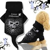 Dog Skeleton Pet Costume Dog Cat Halloween Skeleton Costumes Funny Puppy Kitten Jumpsuit Costume Clothes Apparel for Dogs Cats