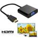 1080p 60Hz HDMI to VGA High Speed Display Adapter - Active HDMI to VGA (Male to Female) Video Converter for Laptop/PC/Monitor Black