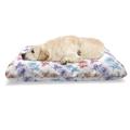 Floral Pet Bed Rose Petals Romantic Blossoming Nature in Digital Style Pattern Display Chew Resistant Pad for Dogs and Cats Cushion with Removable Cover 24 x 39 Multicolor by Ambesonne