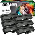 Cool Toner Compatible Toner for Dell 331-7335 Work with B1160 B1165nfw B1160w B1163w HF44N HF442 Laser Printer Replacement Toner Ink Black 6-Pack