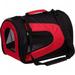 Pet Life Airline Approved Folding Zippered Sporty Mesh Pet Carrier - Red & Black Large