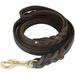 Leather Dog Leash Braided Dog Training Leash 6.5 Ft x 0.5 in Double Handle Military Grade Dog Leash for Large Medium Small Dogs