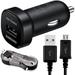 Samsung Galaxy S7 S7 Edge S6 S6+ S6 Edge+ Adaptive Fast Charger Micro USB 2.0 Cable Kit Fast Charging USB Car Charger Adapter [1 x USB Car Charger + 1 x 5 FT Micro USB Cable] Black
