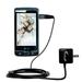 Gomadic Intelligent Compact AC Home Wall Charger suitable for the LG Optimus 7 - High output power with a convenient foldable plug design - Uses TipE