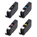 PrinterDash Compatible Replacement for Canon PIXMA PRO 10 Series Inkjet Combo Pack (PBK/C/M/Y) (PGI-72PBKCMY)