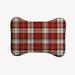 Simply Daisy Plaid Bone Shape Pet Feeding Mat for Dogs