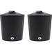 Voyz 5 1/4 Black Architectural Speakers Wall Speakers 70V 100V- Pair of 2 Indoor and Outdoor Speakers 2-Way Passive Loudspeakers | Water Resistant | Full Range Dynamic Speakers | Wall Mounted