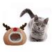 Cozy Pet Bed Warm Cave Nest Sleeping Bed Christmas House for Cats and Small Dogs