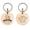 Dog Tags - Dog Name Tags Personalized - Dog Tags For Dog - Free Beer Upon Return Funny Dog Tag - Personalized Pet Tag - Circle Pet Id Tag[Rose Gold M Front&Back engraving]