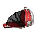 Expandable Cat Carrier Extendable Space Capsule Pet Cat Small Hiking Sightseeing Bag Tote Knapsack - Red