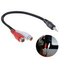 3.5mm Stereo AUX Jack Male To 2 RCA Female Plug Adapter Headphone Y Splitter Audio Cable for PC/MP3 /portable CD player