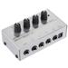 Aibecy HA400 Ultra-compact 4 Channels Mini Audio Stereo Headphone Amplifier with Power Adapter