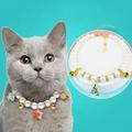 XWQ Puppy Necklace Fashion Imitation Pearl Pendants Adjustable Cat Dog Neck Chain Pet Accessories