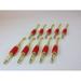 1/4 GOLD PLATED SHIELDED (6.3mm) MONO PLUG WITH STRAIN RELIEVE (10 PACK RED)