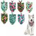 7 Pieces Dog Pet Summer Bandanas Washable Fruit Dog Bandanas Triangle Dog Bibs Scarf Assortment Pet Kerchief Dog Scarf Accessories for Small Medium Size Pets (Fruit and Leaves Patterns)