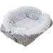 Cat Beds Foldable Convertible Washable Pet Bed Mat Dog Crate Bed Calming Dog Bed Plush Fluffy Cat Bed Faux Fur Warming Pet Bed for Small Medium Cat-Kitten Puppy