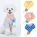 XWQ Pet Scarf Skin-friendly Crossed Design Polyester Plaid Pattern Cat Dog Neckerchief with Small Pompon for Winter