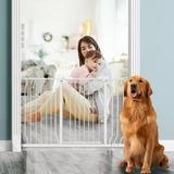 Extra Wide and Tall Baby Gate with Auto-Close and Hold-Open Features Easy Walk Thru Indoor Safety Gate with 4 Pack of Pressure Mount Kit Pet Gates with Extension Kit 43.3 -52.7 Dog Gates