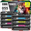 Cool Toner Compatible Toner Cartridge for Canon 055 Black Cyan Magenta Yellow with Chip for Use with imageCLASS MF746Cx MF745CDW MF741CDW MF743Cdw LBP664CX MF746Cdw Printer Ink (8-Pack)