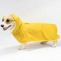 Large Dog Raincoat Adjustable Pet Waterproof Clothes Lightweight Rain Jacket Poncho Hoodies with Strip Reflective